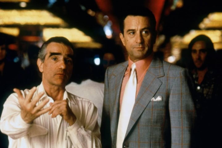 6. Martin Scorsese dirigiendo a Robert de Niro en la película Casino, 1995. Foto - Alamy