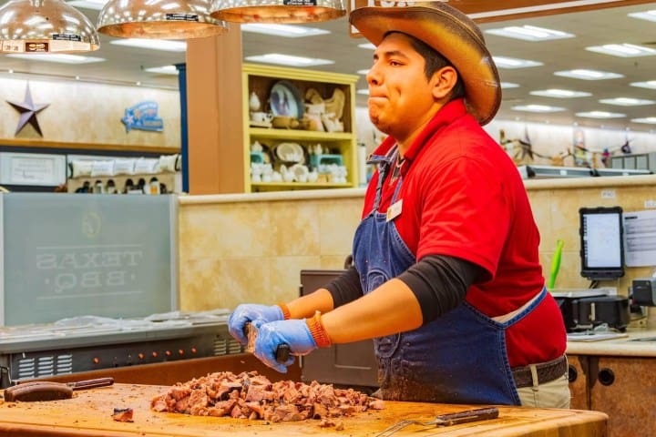 6. Estación de brisket. Foto - Alamy