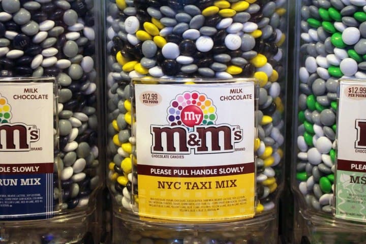 7. Mix de taxi de M&M's. Foto - Alamy