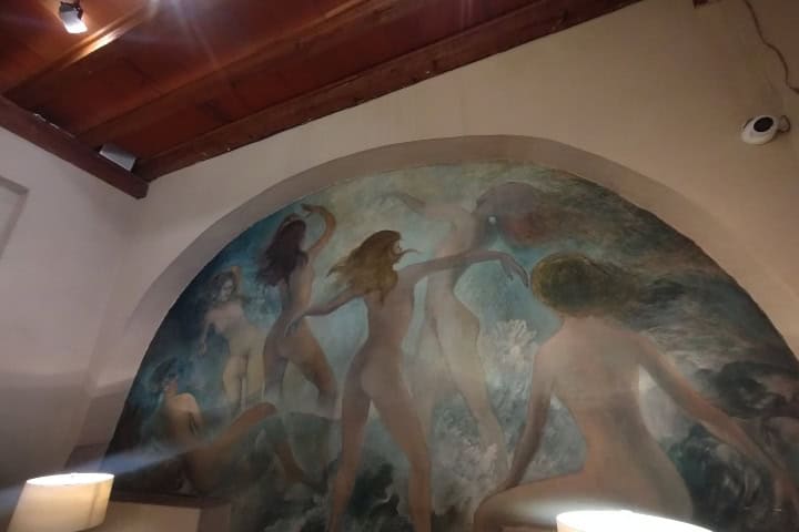 7. Pintura en lobby del hotel Quinta Real Puebla. Foto - Gus Espinosa