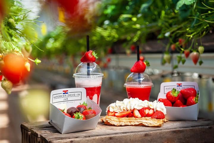 8. Algunos productos de Aardbeien Drive-in. Foto - @strawberryvanjb (Instagram)