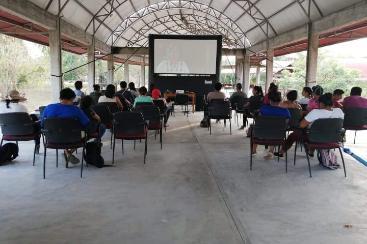 8. Proyección de película en Jaltepec de Candayoc. Foto - YI Hagamos Lumbre (Facebook)