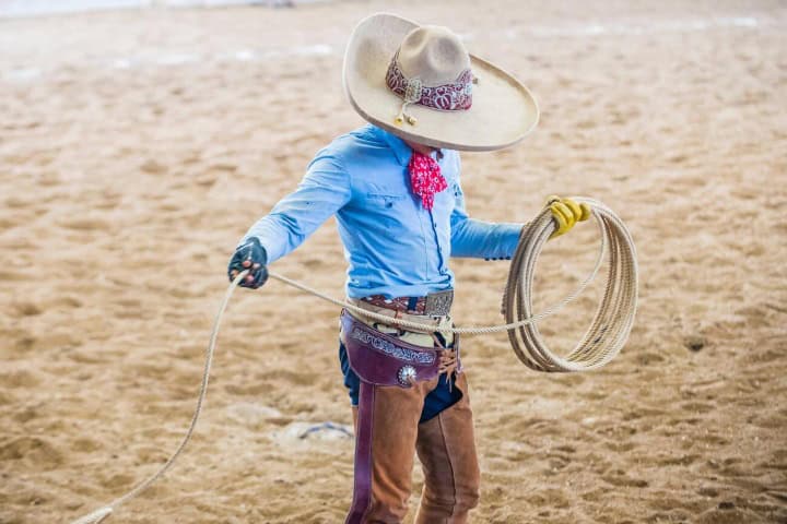 1. Participante en el 23 Encuentro Internacional del Mariachi y la Charrería. Foto - Alamy
