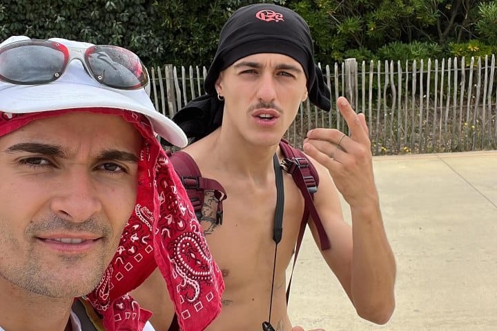 20. Gorka e Ibai durante el proyecto, de España a París en Patinete. Foto - @gorka_lasa (Instagram)