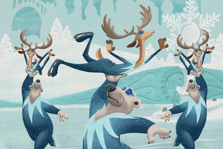 3. Cartel de patinaje sobre hielo de Tundratown. Foto - DIS (Walt Disney World)