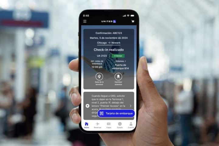 6. Check-In en United App. Foto - Samir Nadori (LinkedIn)