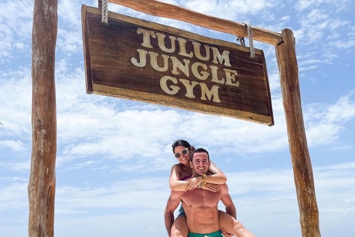 11. Pareja en Tulum Jungle Gym. Foto - Tulum Jungle Gym (Facebook)