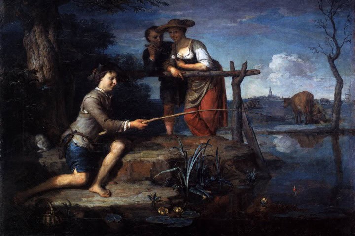 2. Pintura de El Pescador, de Carel De Moor, 1700. Foto - Wikimedia Commons