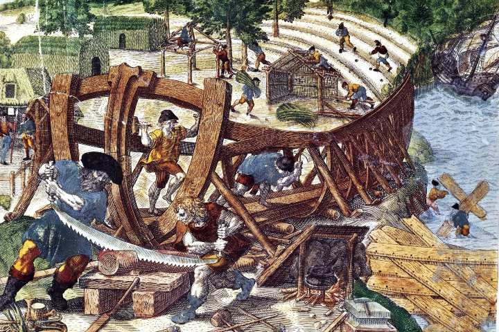 3. Ilustración de construcción de naval. Foto - Wikimedia Commons