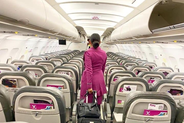 4. Interior de avión Volaris. Foto - Volaris (Facebook)