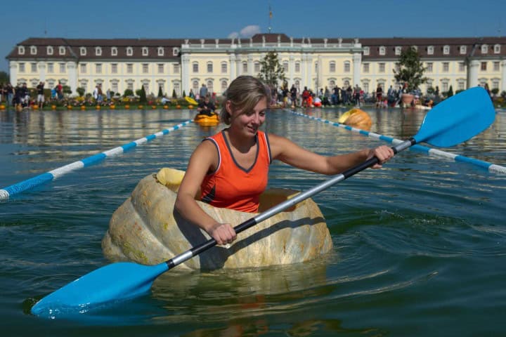 6. Regata de Calabazas Gigantes en Ludwigsburg, Alemania. Foto - Alamy