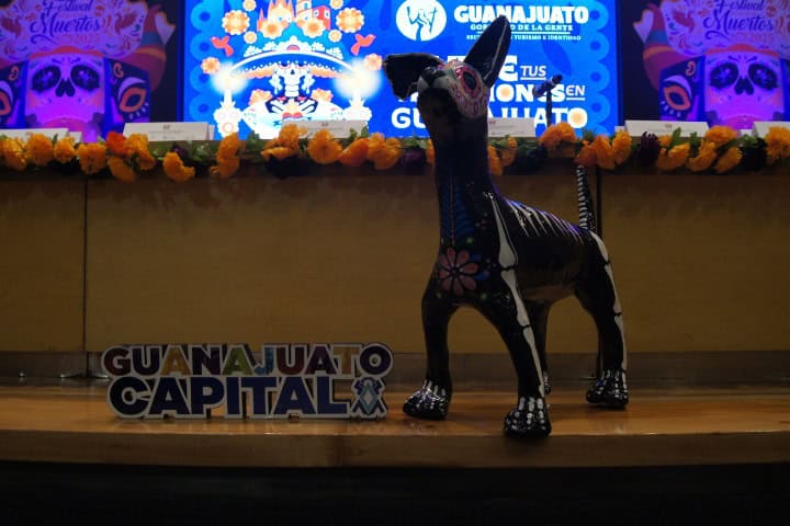1. Anuncio del Festival de Día de Muertos de Guanajuato. Foto - Gus Espinosa