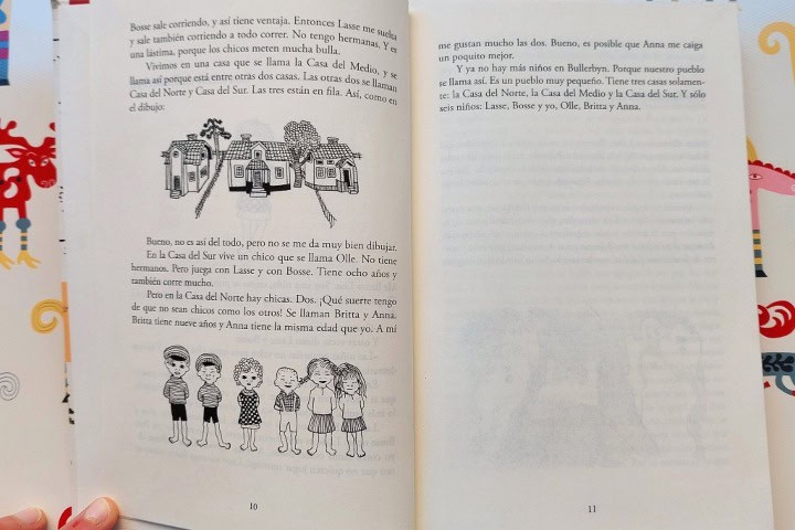 2. Páginas de Los niños de Bullerbyn. Foto - Telar de Libros