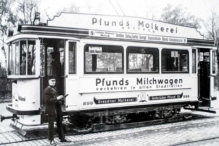 7. Publicidad de Pfunds Molkerei durante la Primera Guerra Mundial. Foto - Pfunds Molkerei