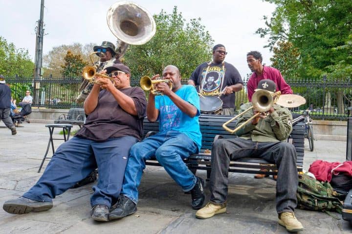 2. Banda callejera en Nueva Orleans. Foto - Alamy