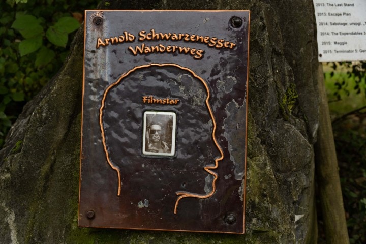 3. Placa en la ruta de senderismo de Arnold Schwarzenegger. Foto - ich will wieder raus