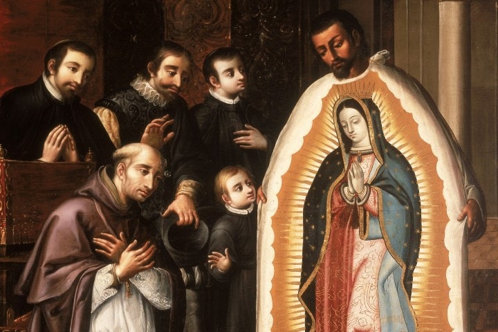 5. Juan Diego mostrando su tilma; pintada por Juan Correa, 1667. Foto - Fomento Cultural Banamex, A.C. (Facebook)