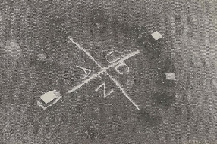 6. Monumento de las Cuatro Esquinas, alrededor de 1950. Foto - Uncover Colorado