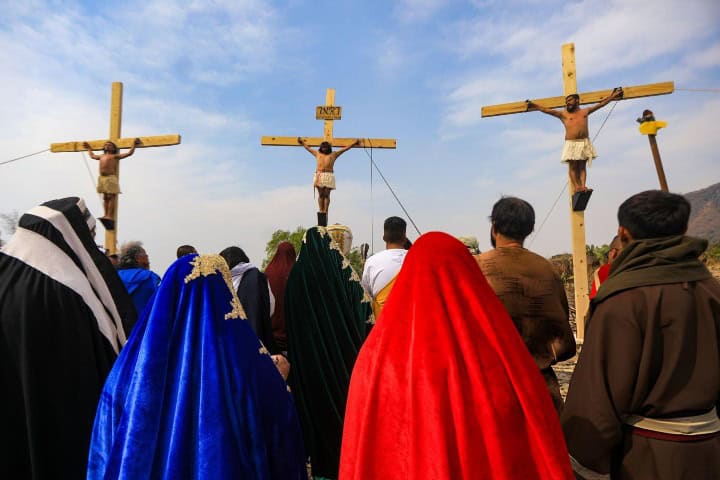 6. Representación de la Pasión de Cristo. Foto - Getty Images