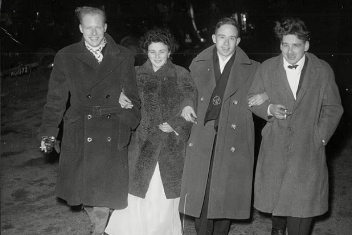 4. (De izquierda a derecha)Alan Stuart, Kay Matheson, Ian Hamilton y Gavin Vernon, los ladrones de la Piedra del Destino. Foto - Daily Mail