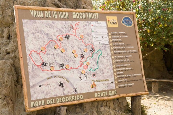 5. Mapa del Valle de la Luna. Foto - Alamy