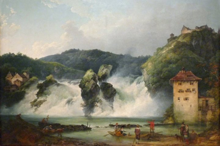 5. Las cataratas del Rin en Schaffhausen, pintadas por Philip James de Loutherbourg. Foto - meisterdrucke