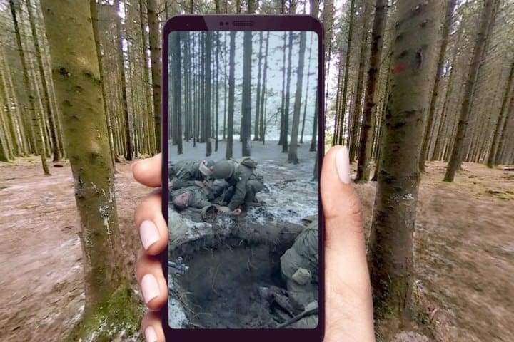 7. Realidad aumentada en el campo de batalla Bois Jacques. Foto - Ardennes-Etape