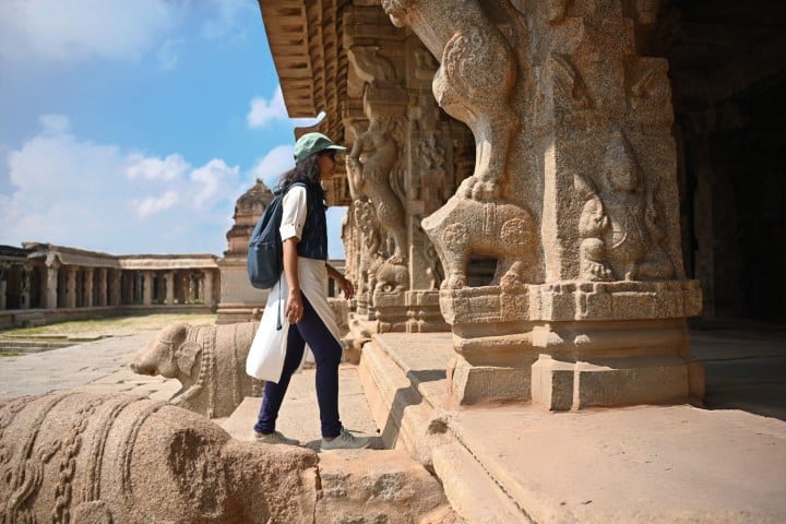 8. Mujer en las Ruinas de Hampi. Foto - Getty Images