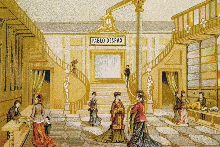 2. Grabado de la Cerería Subirà cuando era una tienda. Foto - barbararosillo