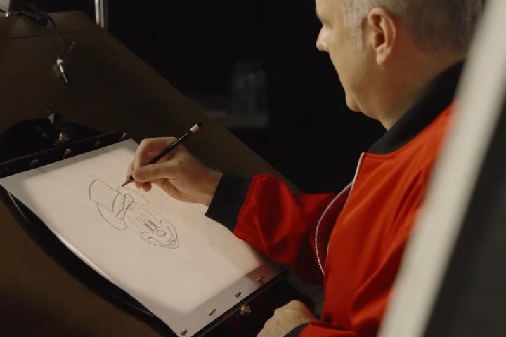 3. Proceso de ilustración de Mickey Mouse. Foto - Disney Parks (YouTube)