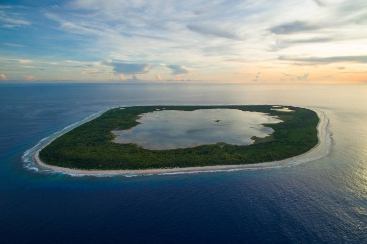 1. Isla Manra en el grupo de Phoenix, en Kiribati. Foto - Alamy