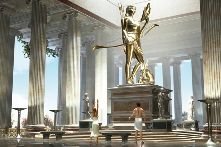 4. Concepto artístico del Templo de Artemisa. Foto - @archeohistories (X)