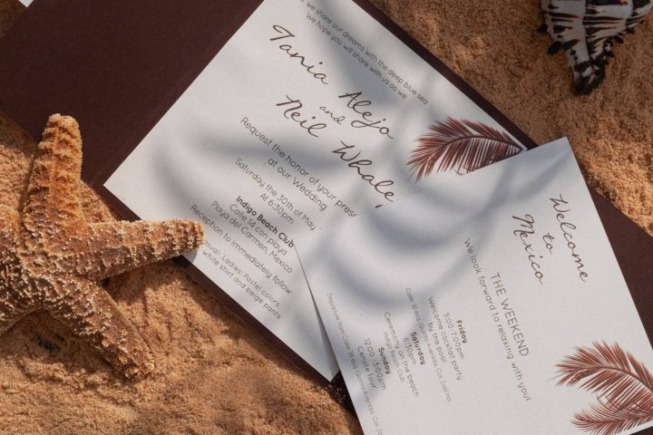 4. Invitación de boda en la playa. Foto - Bodas