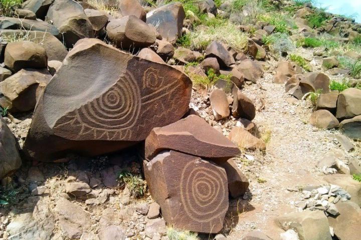 Petrograbados en la zona arqueológica de Narigua. Foto - NRT México
