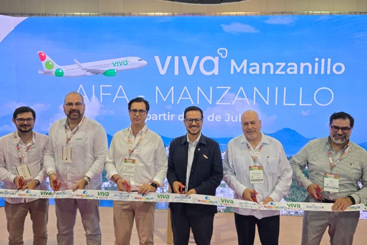 1. Anuncio de nueva ruta Manzanillo - AIFA durante el Tianguis Turístico México 2026. Foto - Archivo Viva