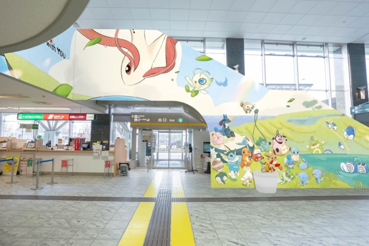 2. Concepto artístico del Aeropuerto Noto Satoyama Pokémon With You. Foto - ポケモン・ウィズ・ユー財団 (Fundación Pokémon Contigo)