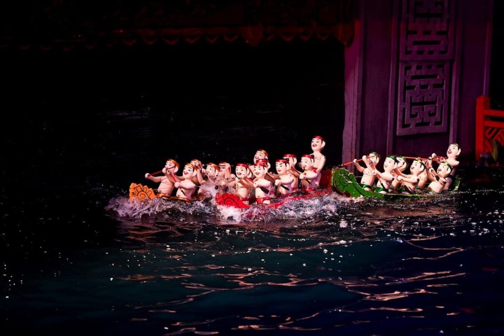 2. Títeres acuáticos. Foto - Nhà hát Múa rối Thăng Long - Thang Long Water Puppet Theater (Facebook)