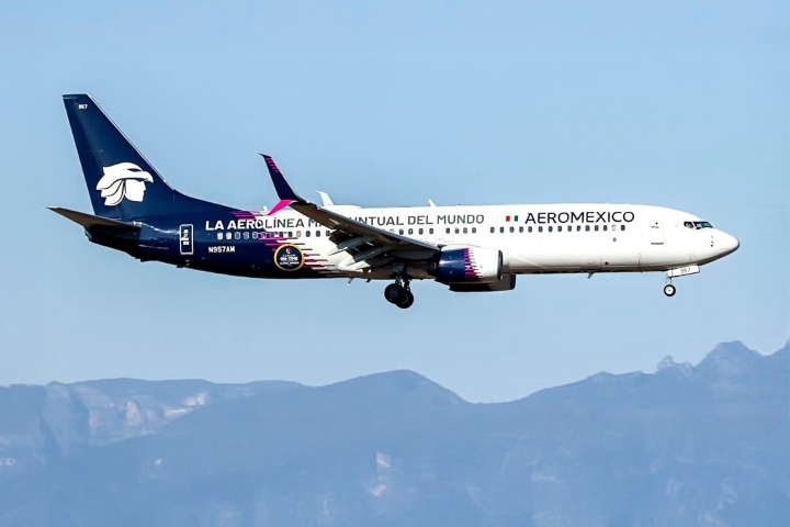 3. Avión de Aeroméxico. Foto - Aeromexico﻿ (Facebook)