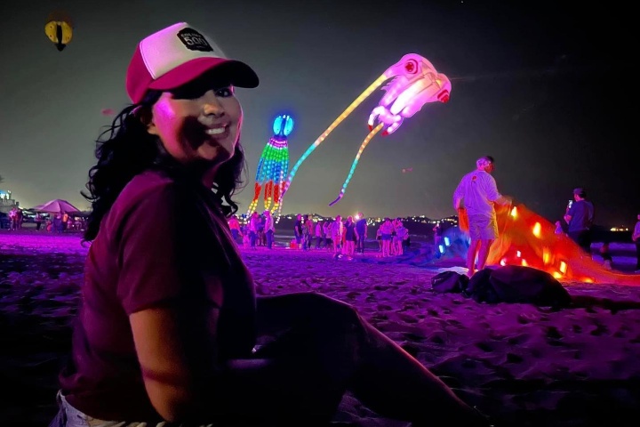 Noche durante el Festival Costero del Papalote. Foto - @turismo_colima (Instagram)