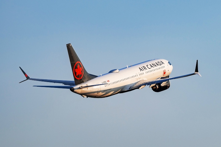 3. Boeing 737 MAX de Air Canada. Foto - Air Canada (Facebook)