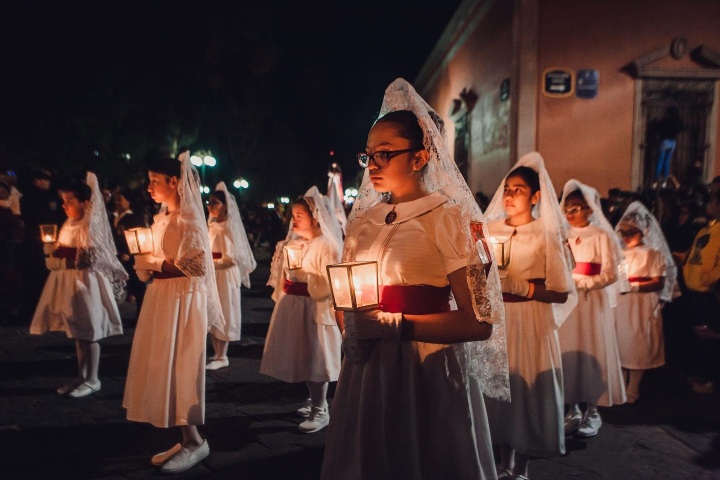 Procesión del Silencio en San Luis Potosí. Foto - @pauline_lvq (Instagram)