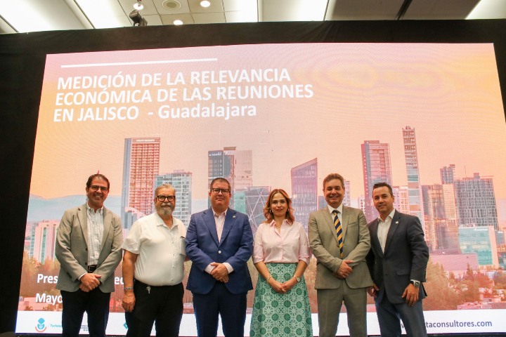 4. 1. Presentación del estudio de Medición de la Relevancia Económica de Reuniones en el estado de Jalisco. Foto - Expo Guadalajara (Facebook)