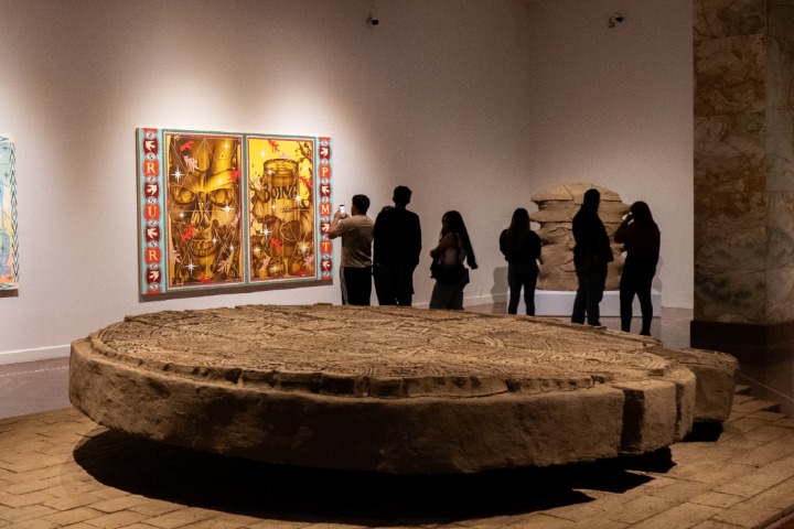 5. Obra de arte chicano en “AztLÁn, túnel del tiempo”. Foto - Museo del Palacio de Bellas Artes
