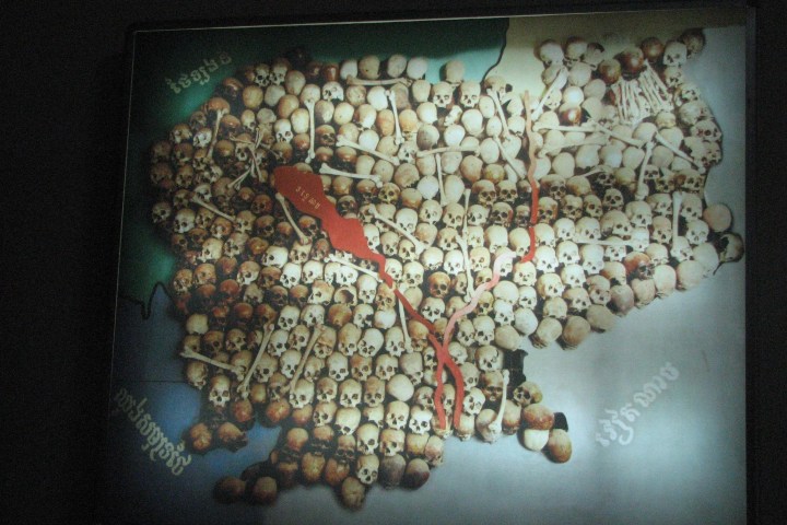 9. Mapa de Camboya en el Museo del Genocidio de Tuol Sleng. Foto - UNESCO