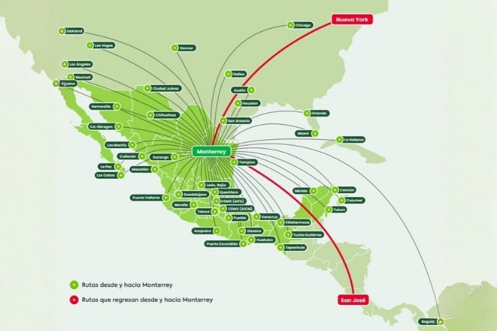 Rutas de Viva desde Monterrey. Foto - Archivo Viva