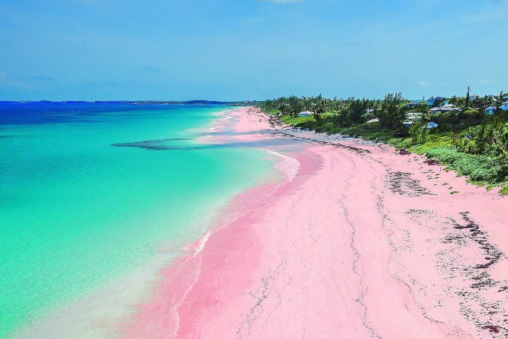 1. Playa de arena rosa en Harbour Island. Foto - @harbourislandmansions (Instagram)