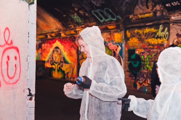 3. Taller de graffiti en Leake Street Arches. Foto - Leake Street Arches (Facebook)