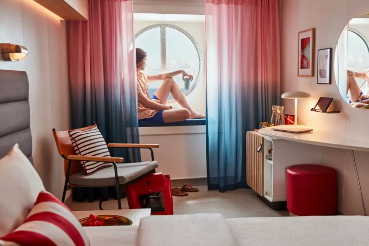 4. Camarote de Virgin Voyages. Foto - Virgin Voyages