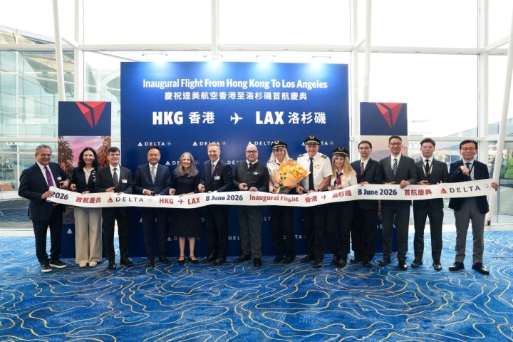 5. Inauguración de ruta Los Ángeles - Hong Kong de Delta Air Lines. Foto - Archivo Delta Air Lines