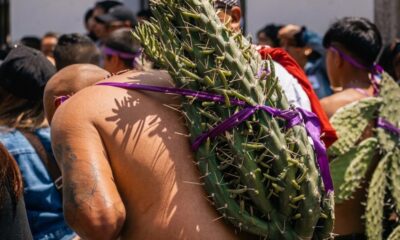 LA PROCESIÓN DEL NOPAL EN ANGANGUEO. Foto - Angangueo Mi Pequeño Pueblo (Facebook)